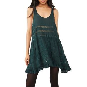 Free People Swingy Lace Inset Tunic